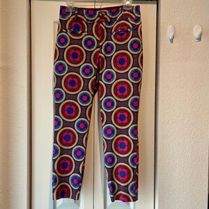 Anthropologie Boho Geometric Multicolor Patterned Pants